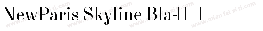 NewParis Skyline Bla字体转换
